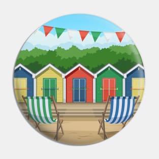 Barry Island Beach Huts, South Wales Pin