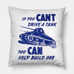 WWII You Can Build a Tank Pillow