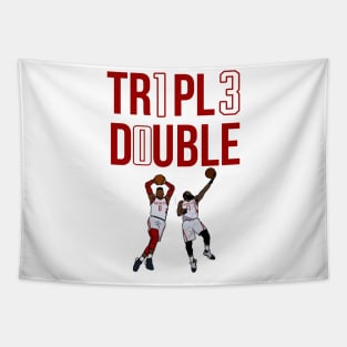 Triple Double 'James Harden X Russell Westbrook' NBA Houston Rockets Tapestry