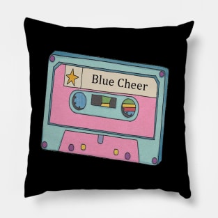 Vintage Cassette Tape Blue Cheer Pillow