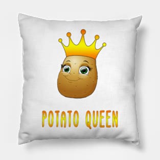 Funny Potato Queen Gift for Wife, Girlfriend, Daughter, Bestfriend. Pillow