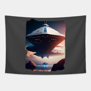 Ufo sighting from a military fighter plane United States Tapestry