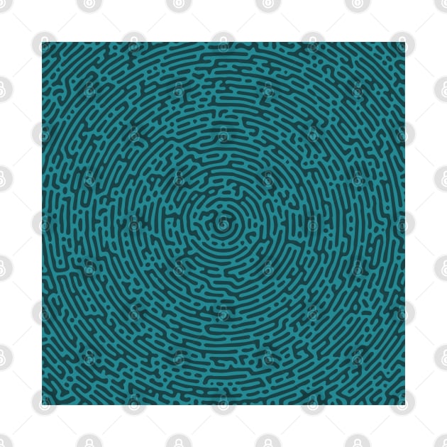 Circular Spiral Turing Pattern (Green) by John Uttley