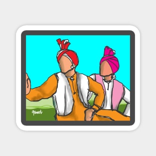 Bhangra dancers Magnet