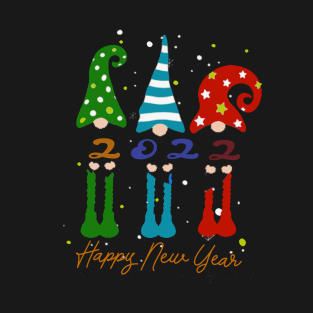 Happy New Year 2022 Mens Women's T-Shirt