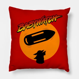 Cute Alien Summer Beach 90's TV Parody Pillow