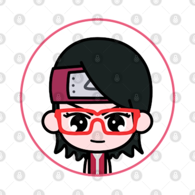 Sarada Uchiha Naruto Chibi Anime Art by louisewearingtee