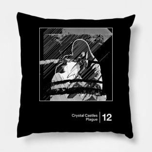 Crystal Castles - Plague / Minimalist Style Graphic Design Pillow