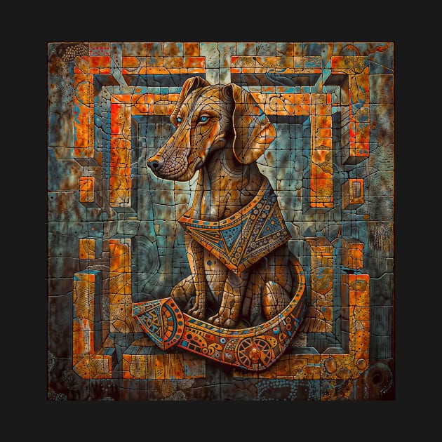 Geometric Dog: A Mosaic of Color by Creative Art Universe