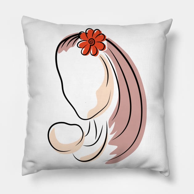 Mother and Child Pillow by dkdesigns27