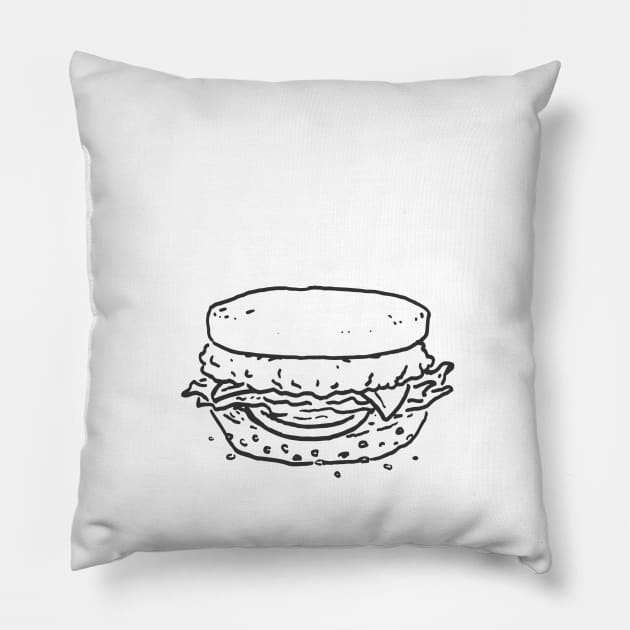 upside down - noodle tee Pillow by noodletee