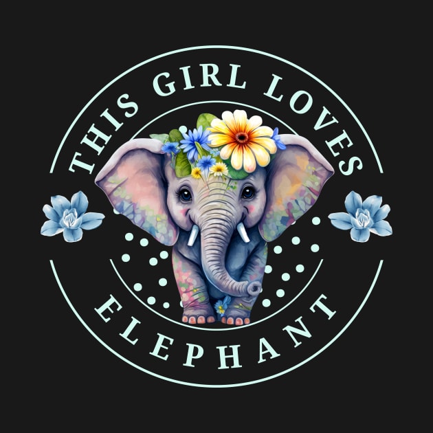 this girl loves elephant cute baby colorful elephant by Ballari