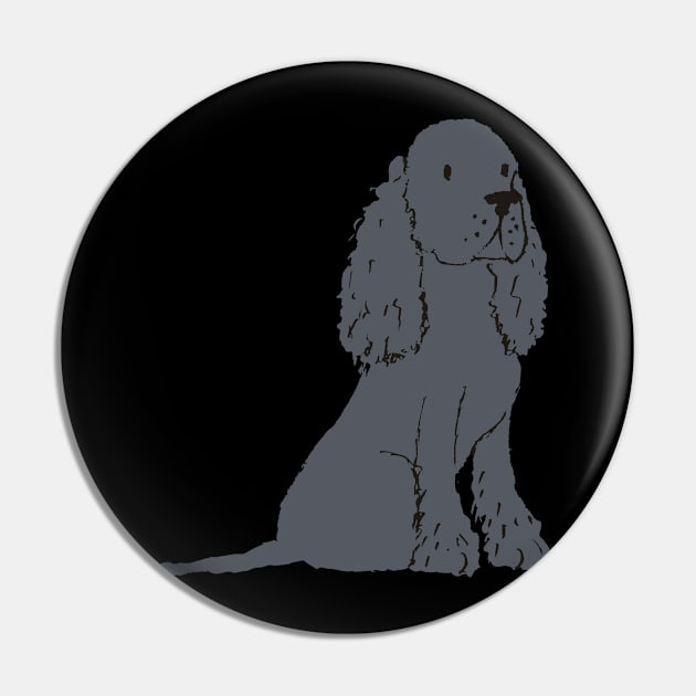 Spaniel Black - Spaniel Pin by HarrietsDogGifts