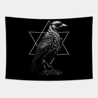 Raven Art Tapestry