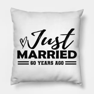 60th Wedding Anniversary - 60 years anniversary Pillow