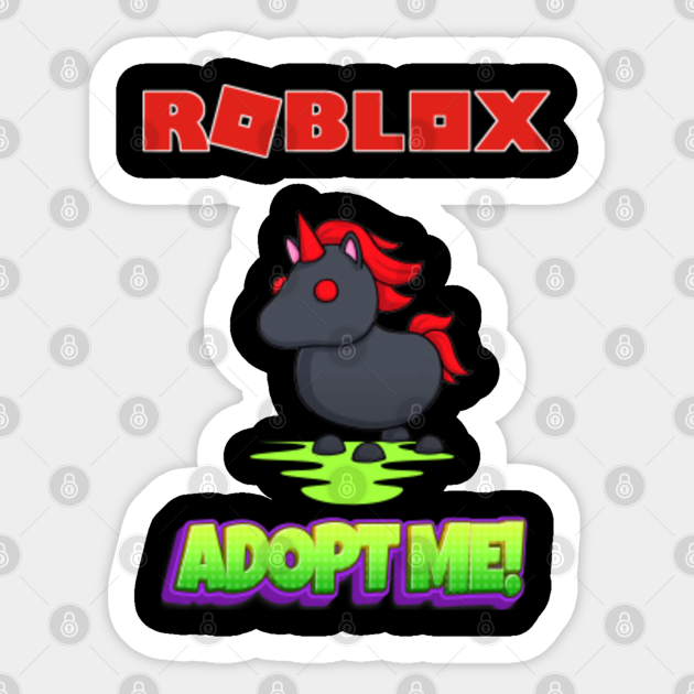 Roblox Adopt Me Evil Unicorn Roblox Sticker Teepublic - unicorn adopt me roblox character girl