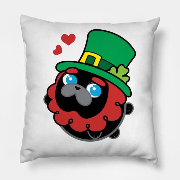 Pug - Saint Patrick's Day - Poopy Pillow by Poopy_And_Doopy