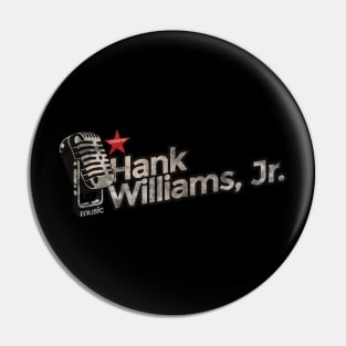 Hank Williams, Jr. - Vintage Microphone Pin