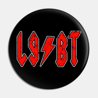 Old Rock band style LGBT shirt Pin