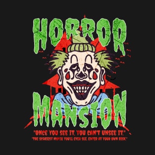 Scary Clown Halloween Horror Mansion T-Shirt | Movie Poster T-Shirt