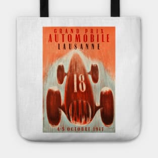 1947 Swiss Grand Prix, Lausanne - Vintage Poster Design Tote