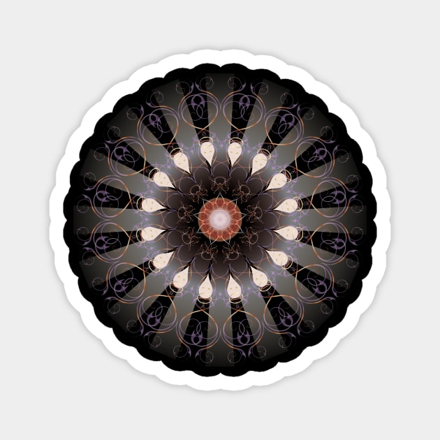 Into The Light Mandala Magnet by iZiets