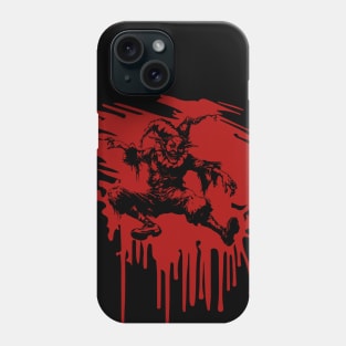 Creepy Jester dancing in red spot Phone Case