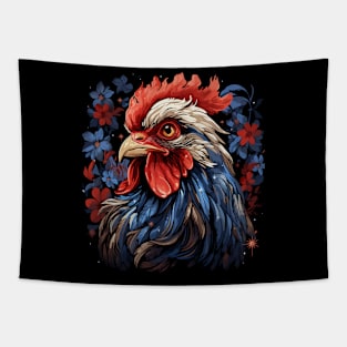 Patriotic Chicken Tapestry