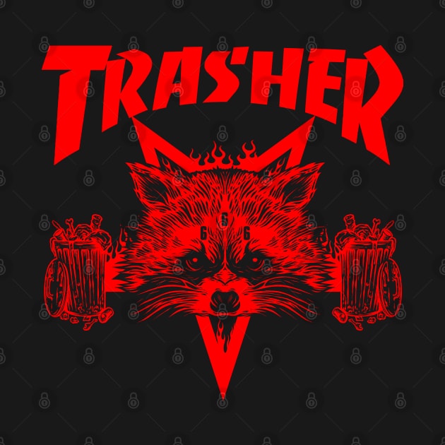 TRASHER (candy red) by joeyjamesartworx