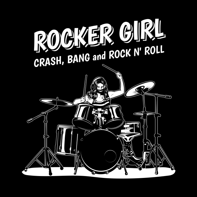 Crash, Bank and Rock n' Roll with Rocker Girl Drummer by Rocker Girl