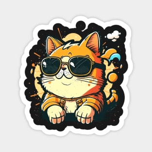 Cute Cat wearing sunglasses Magnet