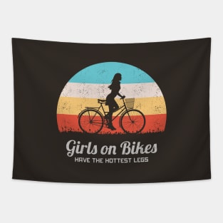 Girl on bike Tapestry