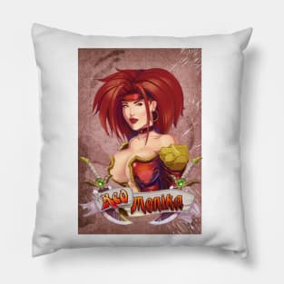 Red Monika Poster Pillow