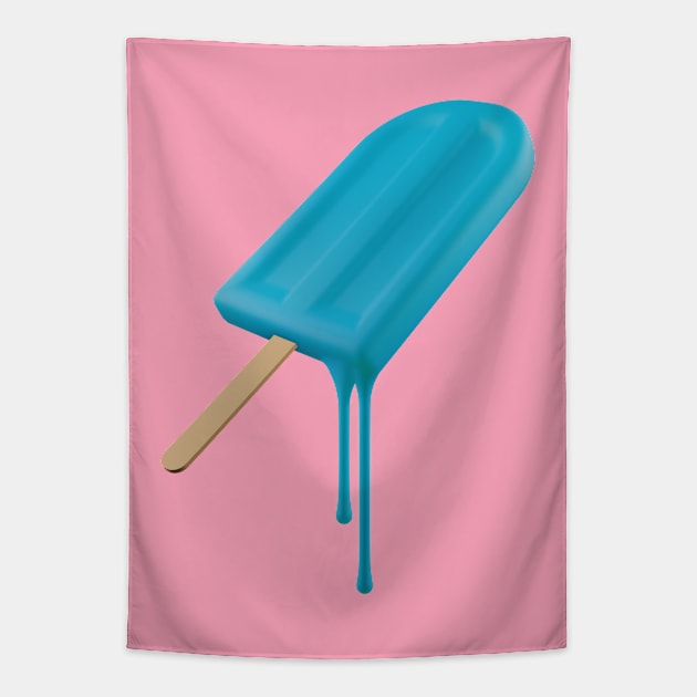 Electric Blue Popsicle Tapestry by graphicfire