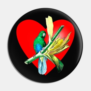 parakeet heart Pin