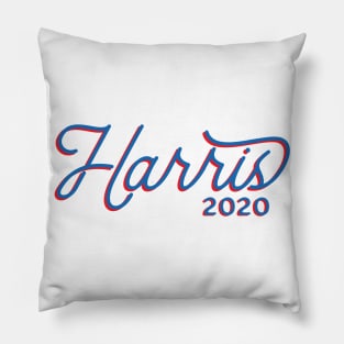 Kamala Harris 2020, monoline script text. Kamala For The People in this presidential race. Pillow