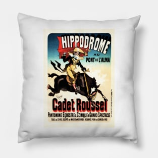 PARIS HIPPODROME CADET ROUSSEL Pantomime Horse Performances Vintage French Pillow