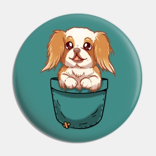 Pocket Cute Japanese Chin Dog Pin