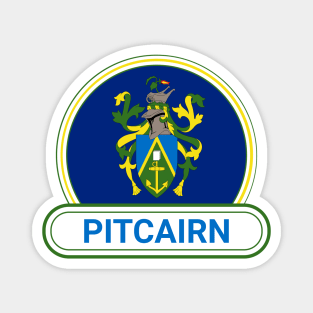 Pitcairn Country Badge - Pitcairn Flag Magnet