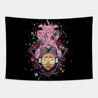 Gamer Girl Tapestry