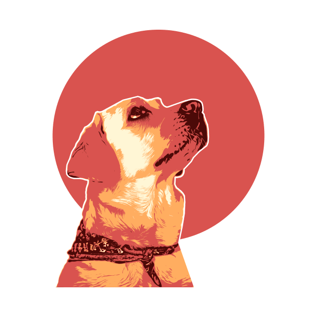 Retro Labrador Illustration by boholoc0