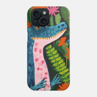 Crocodile and flowers Phone Case