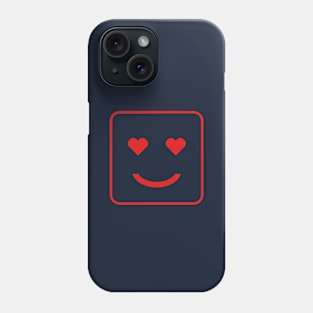 Adorable minimalist red love emoji Phone Case