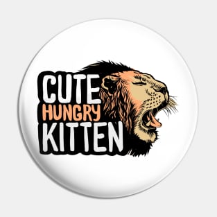cute hungry kitten Pin