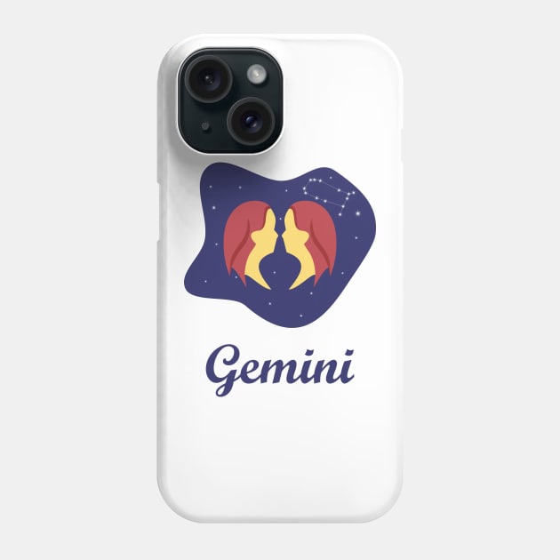 Gemini Zodiac Sign Constellation Sky Phone Case by zadaID