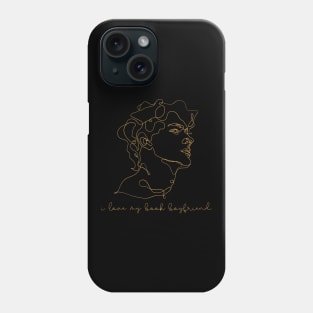 Monoline Beautiful Man Face I Love My Book Boyfriend Phone Case