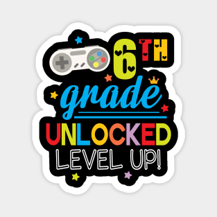 Gamer Students 6th Grade Unlocked Level Up Back To School Magnet