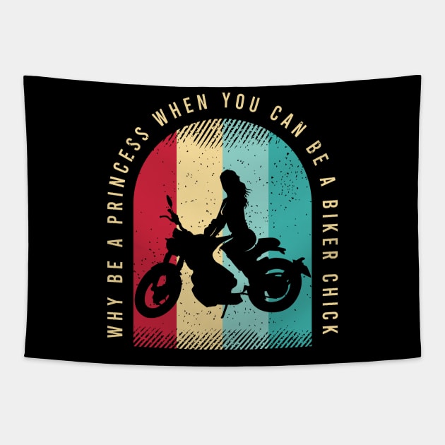 Funny Biker Saying For A Lover Of Motorcycle Tapestry by AlleyField