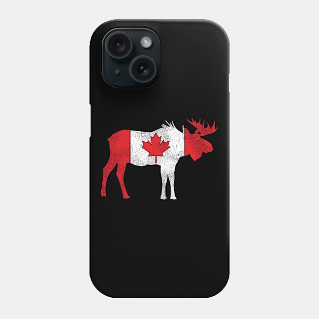 Canadian Moose Retro Flag Canada Phone Case by shirtsyoulike