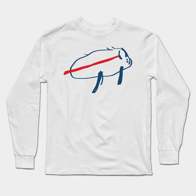 Ctwpod Josh Allen Buffalo Bills Potato Drawing Long Sleeve T-Shirt